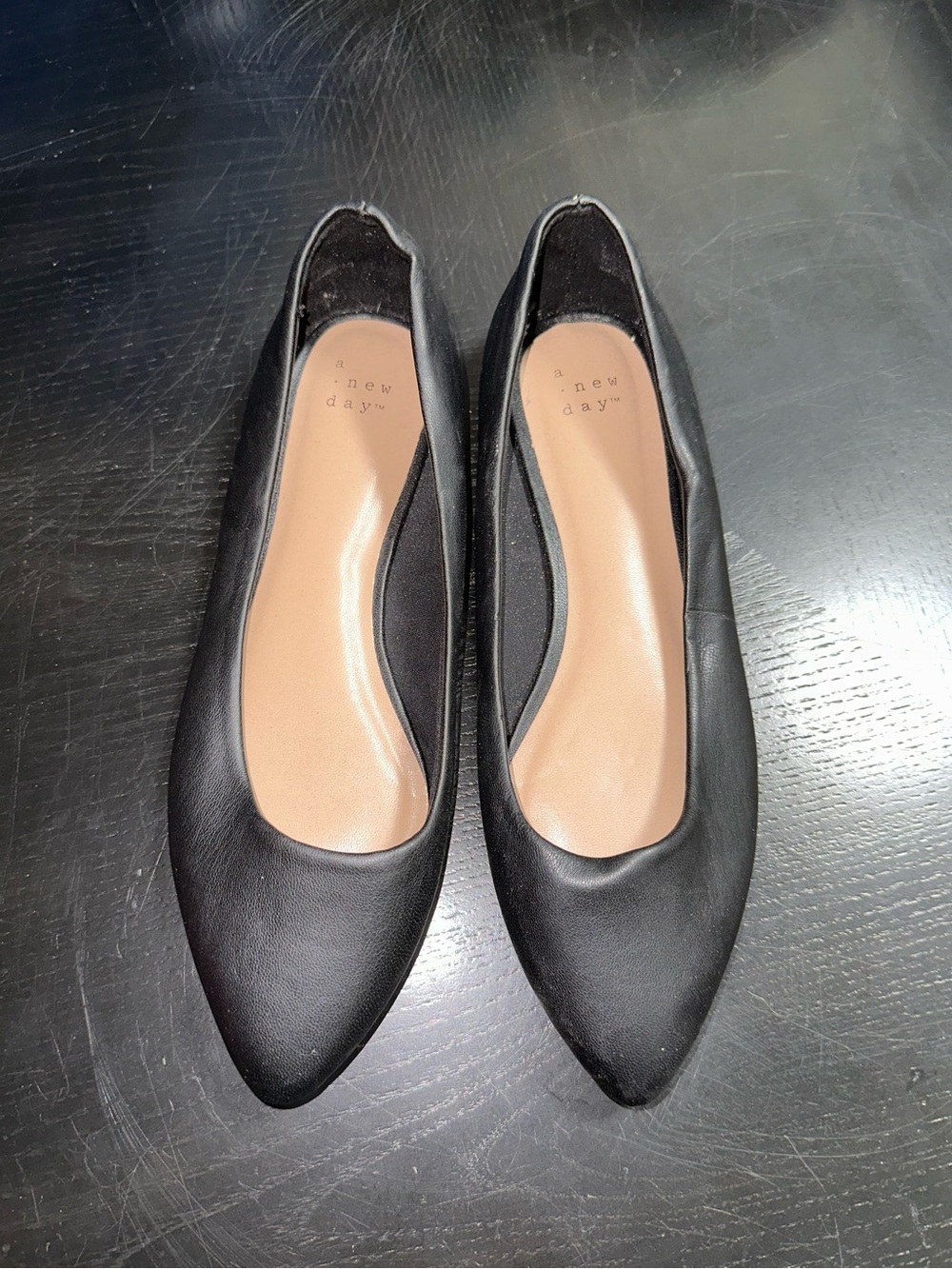 Target Brand A New Day Black Pointed Toe Ballet Flats